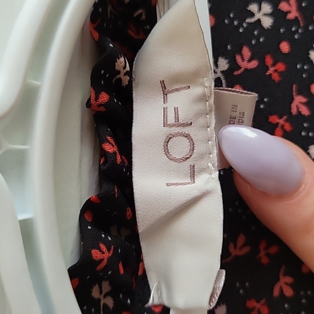 Ann Taylor Loft Ruffle Neck Top - Picture 3 of 5